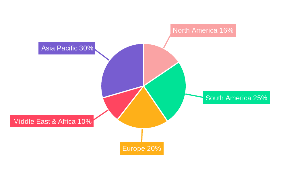 Defatted Fish Meal Market Share by Region - Global Geographic Distribution