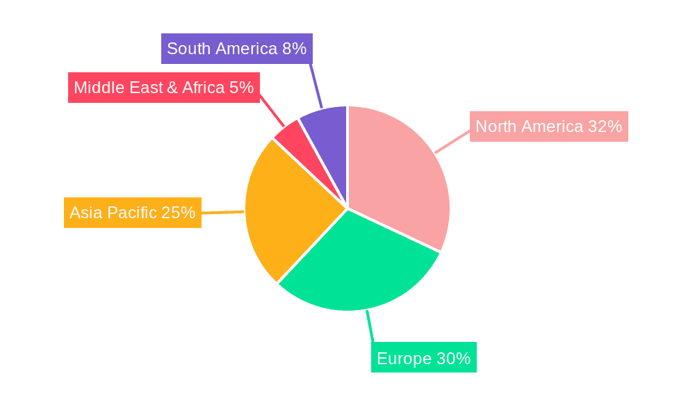 Diamond Coated Cutting Tools for Aircraft Market Share by Region - Global Geographic Distribution