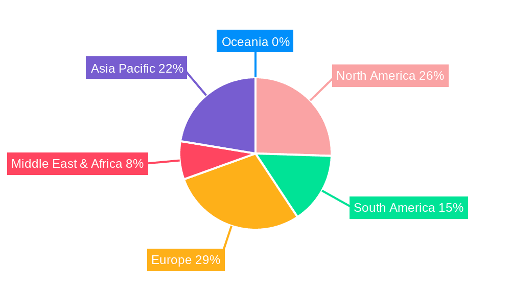 Edible Animal Probiotics Market Share by Region - Global Geographic Distribution