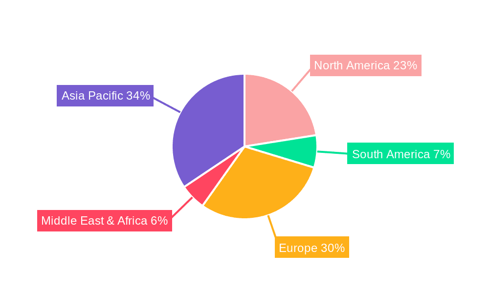 Electric Automotive Door Latch Market Share by Region - Global Geographic Distribution