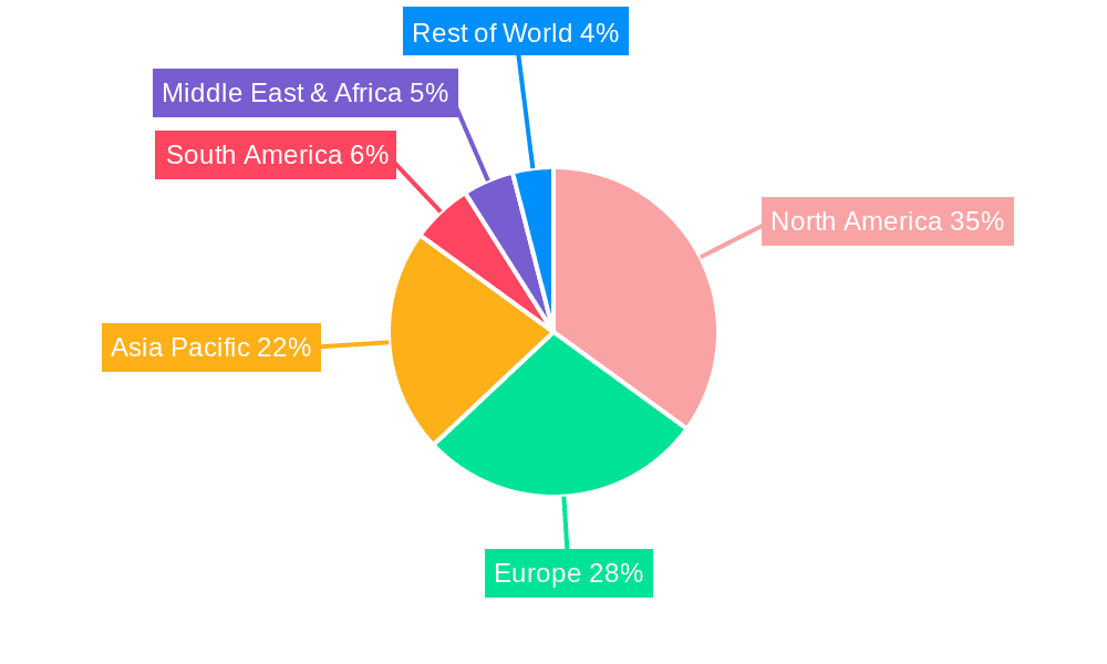 Electric Desks Market Share by Region - Global Geographic Distribution