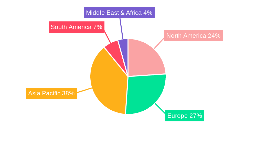 Electric Vehicle Alloy Wheel Market Share by Region - Global Geographic Distribution