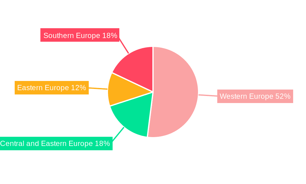Europe Medical Transcription Software Market Market Share by Region - Global Geographic Distribution