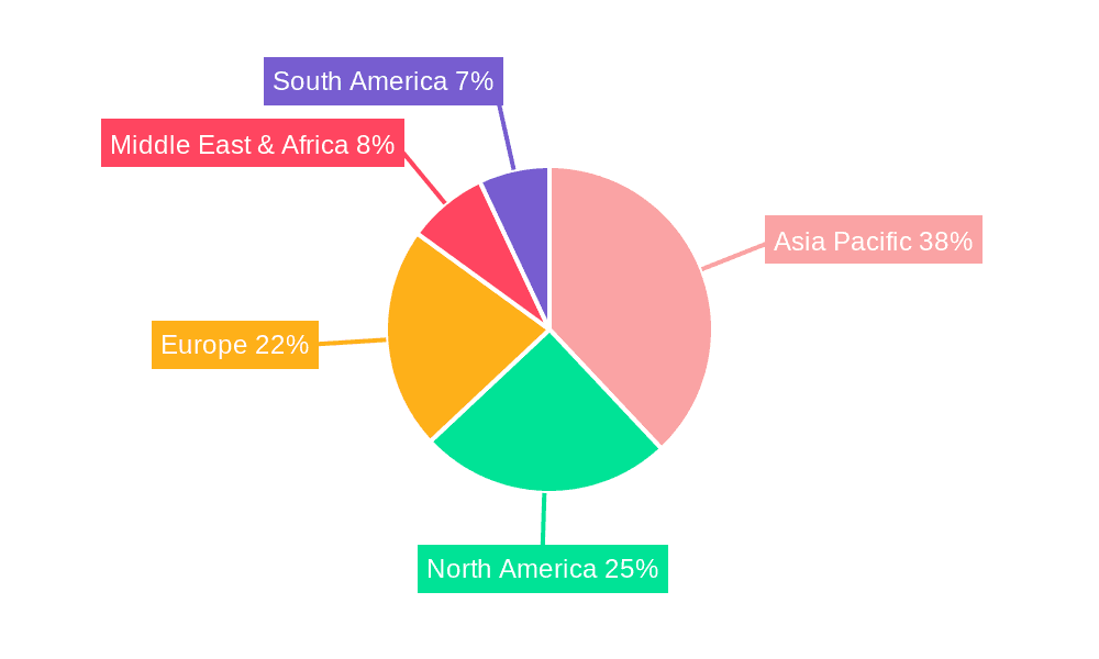 Expandable Graphite Powder Market Share by Region - Global Geographic Distribution