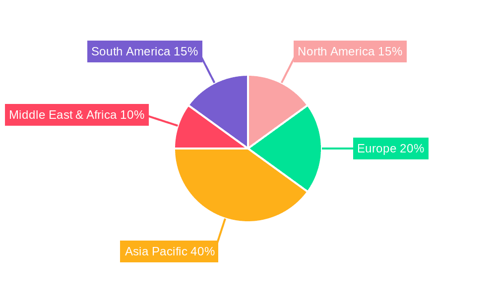 Explosive Grade Ammonium Nitrate Market Share by Region - Global Geographic Distribution