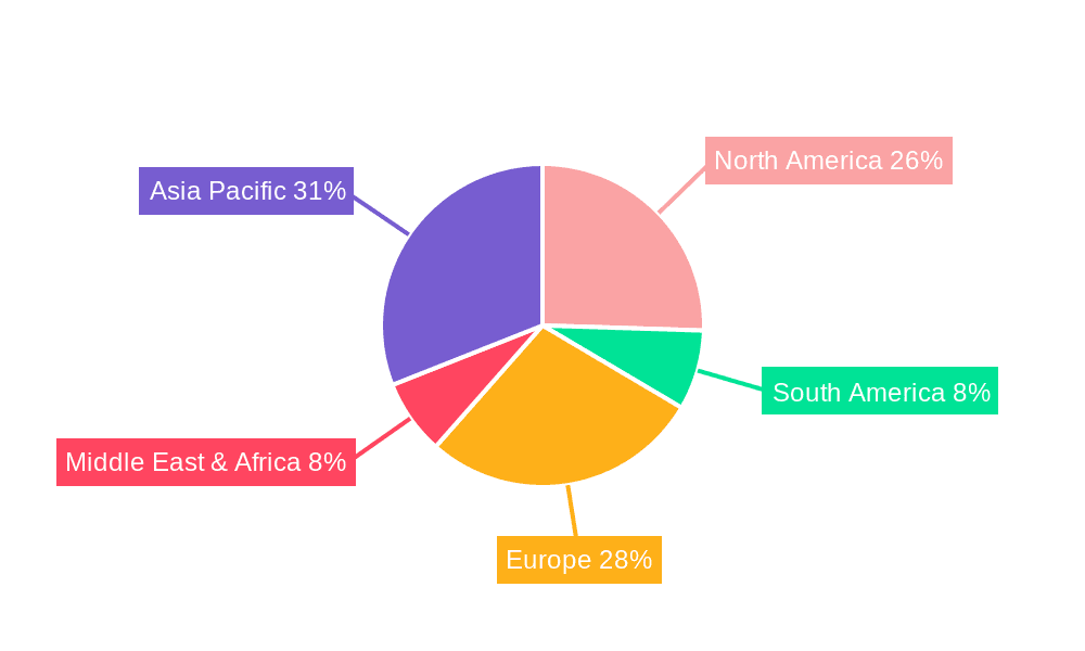 Fiber Foam Market Share by Region - Global Geographic Distribution