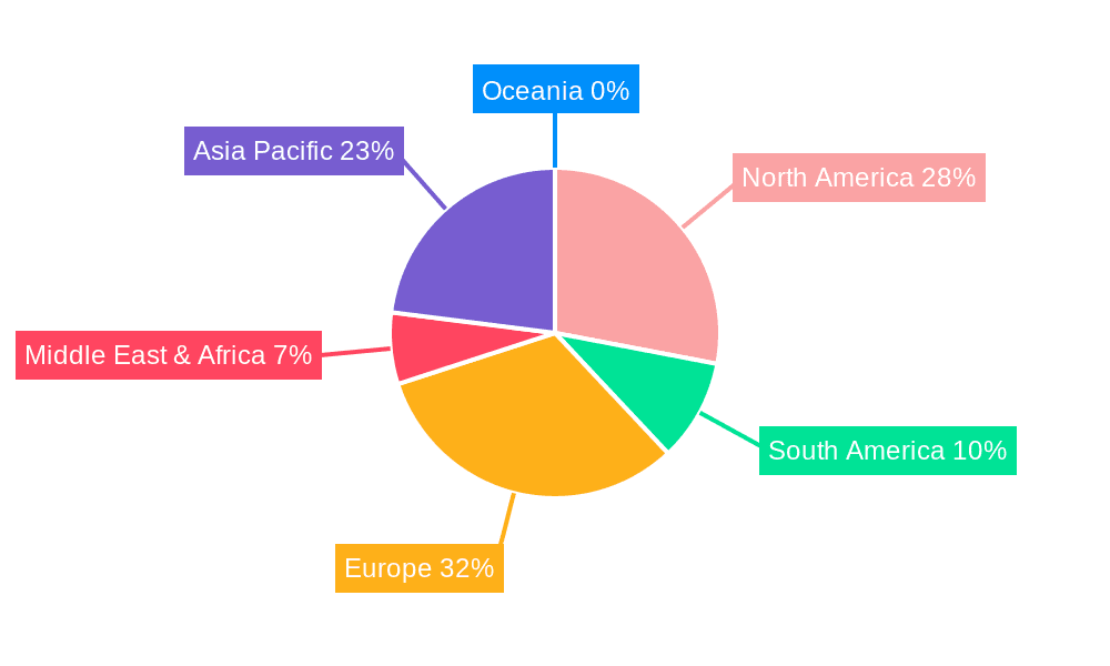 Fine Art Watercolor Paints Market Share by Region - Global Geographic Distribution