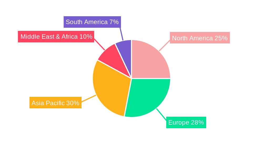 Fine Mortar Market Share by Region - Global Geographic Distribution