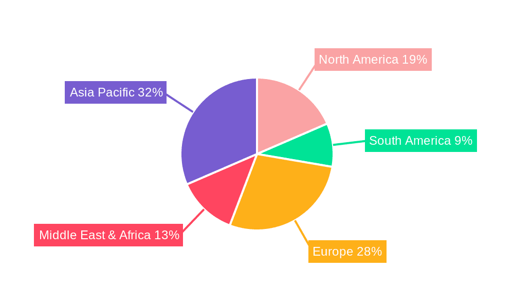 Fire Safety Systems for Marine and Offshore Market Share by Region - Global Geographic Distribution