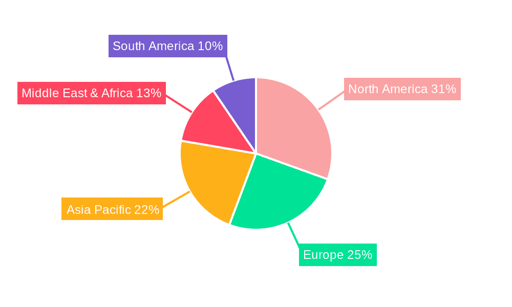 Flyaway Satellite Terminal Market Share by Region - Global Geographic Distribution