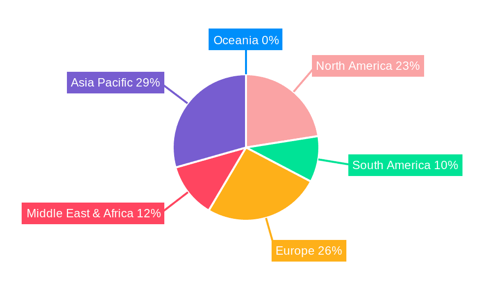 Galvanized Reinforcing Bar Market Share by Region - Global Geographic Distribution
