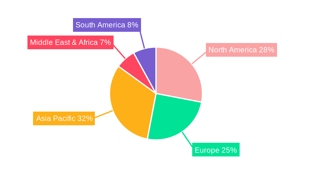 Gas-Tight and Liquid-Tight Chemical Protective Clothing Market Share by Region - Global Geographic Distribution