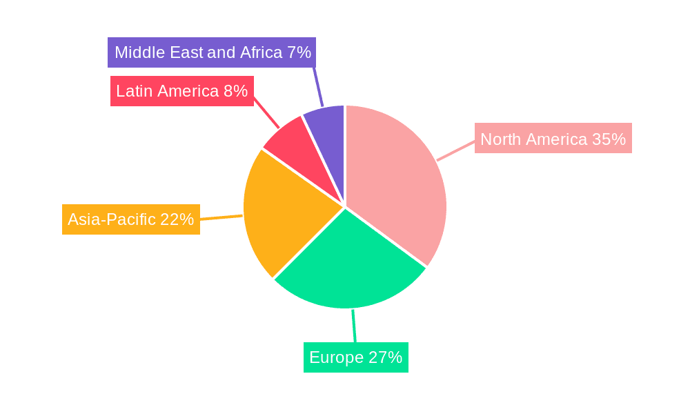 Geofencing Market Market Share by Region - Global Geographic Distribution