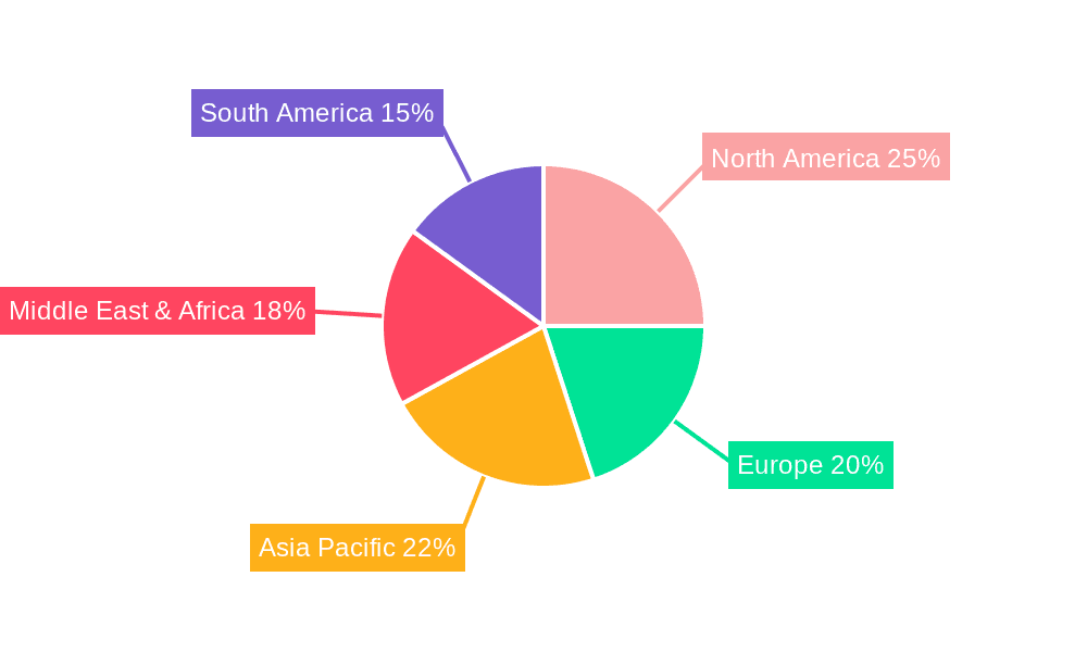 Geophysical Surveying Services Market Share by Region - Global Geographic Distribution