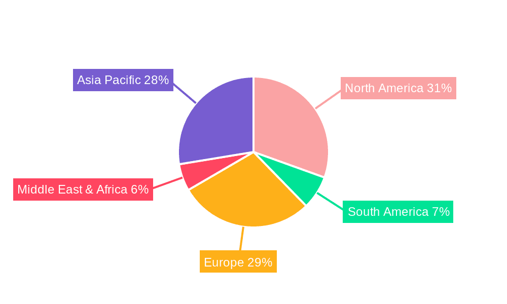 Glass Cockpit Displays for Aerospace Market Share by Region - Global Geographic Distribution