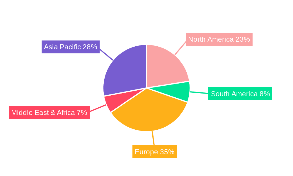 Glass Wine Bottles Market Share by Region - Global Geographic Distribution