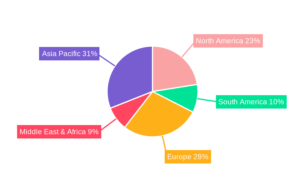 Gold and Silver Carbon Catalyst Market Share by Region - Global Geographic Distribution