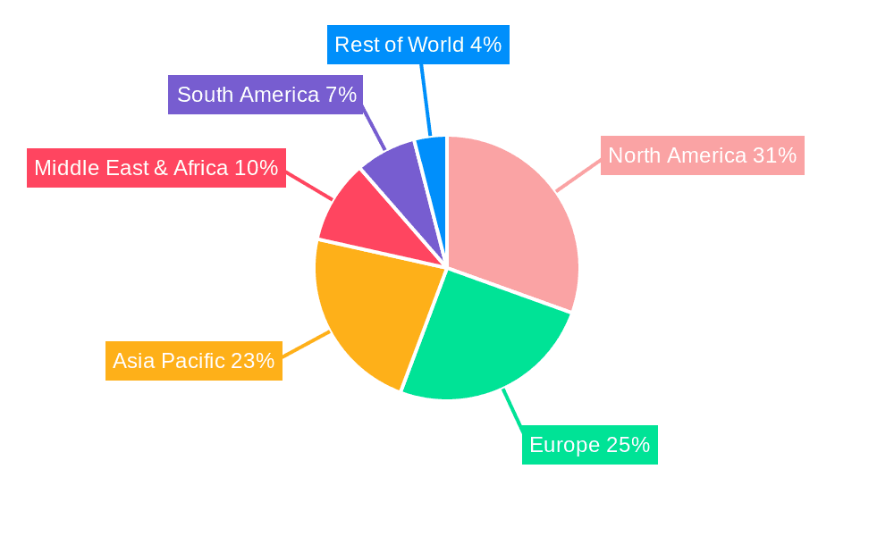 Handheld Explosive and Narcotic Trace Detection Market Share by Region - Global Geographic Distribution
