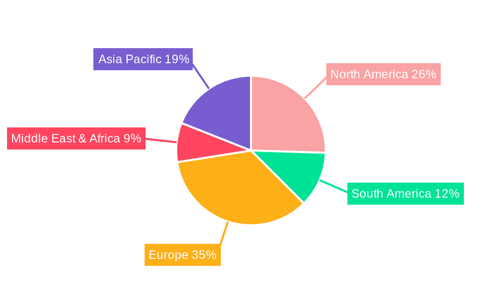 Harvesting Trolley Market Share by Region - Global Geographic Distribution