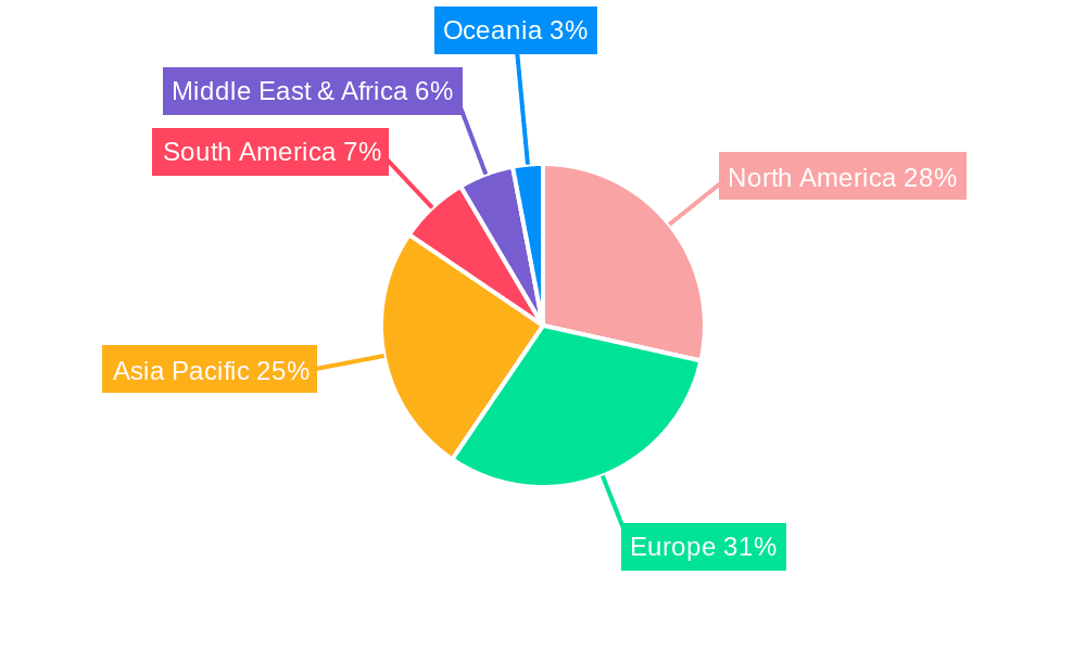 Hi-Vis Rainwears Market Share by Region - Global Geographic Distribution