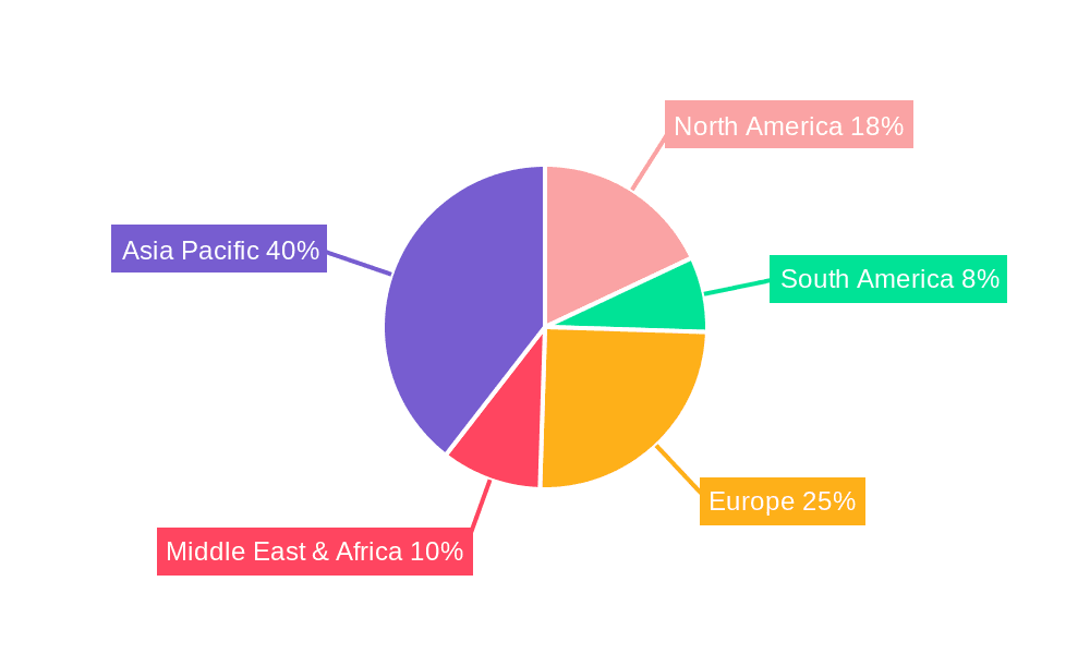 High Chlorinated Polyethylene Market Share by Region - Global Geographic Distribution