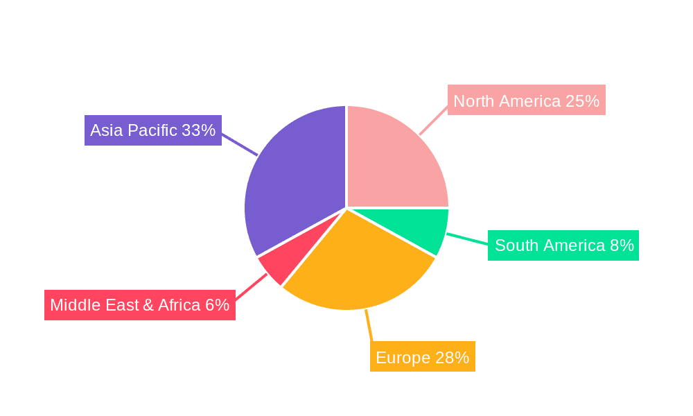 High Temperature Resistant Nonstick Coating for Cookware Market Share by Region - Global Geographic Distribution
