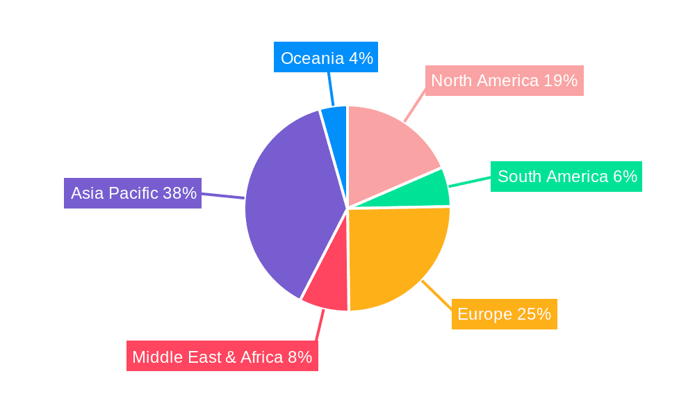 Industrial Fine Silica Powder Market Share by Region - Global Geographic Distribution