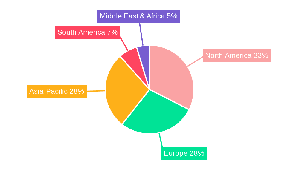 Industrial Solvents Market Market Share by Region - Global Geographic Distribution