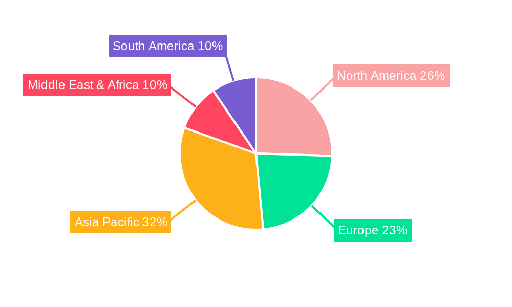 Industrial Wear Resistant Polyurethane Materials Market Share by Region - Global Geographic Distribution
