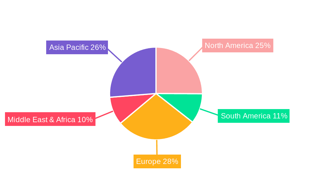 Industrial Wear Resistant Rubber Materials Market Share by Region - Global Geographic Distribution