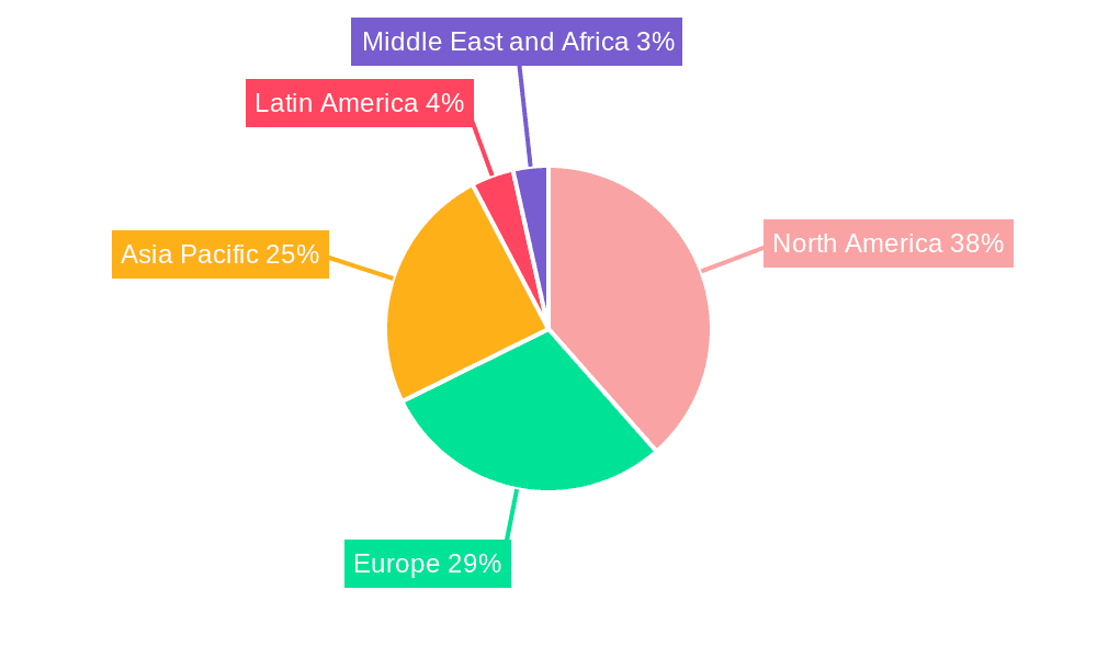 Infrared Detector Market Market Share by Region - Global Geographic Distribution