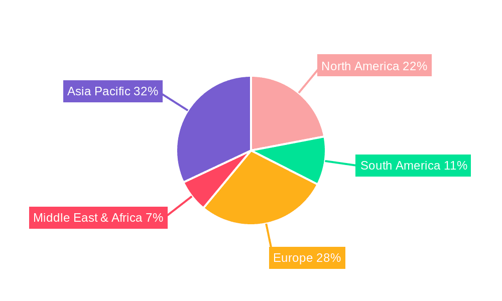 Kid Footwear Market Share by Region - Global Geographic Distribution