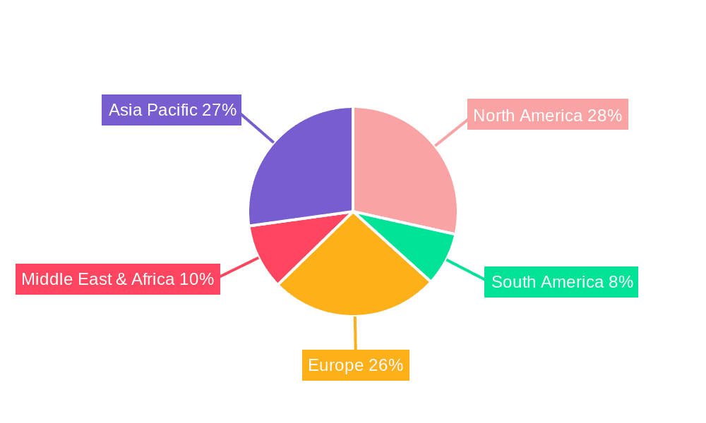 Large Diameter PTFE Tube Market Share by Region - Global Geographic Distribution