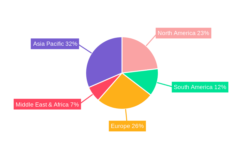 Leather Products Market Share by Region - Global Geographic Distribution