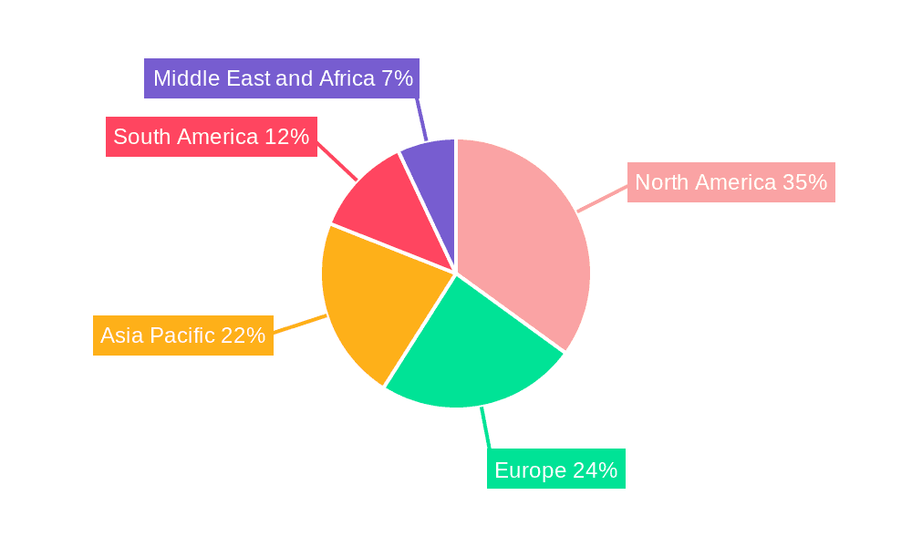 Lighting Controls Market Market Share by Region - Global Geographic Distribution