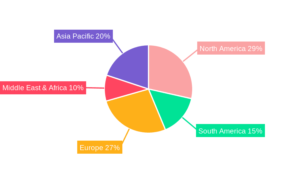 Lip Scrub Market Share by Region - Global Geographic Distribution
