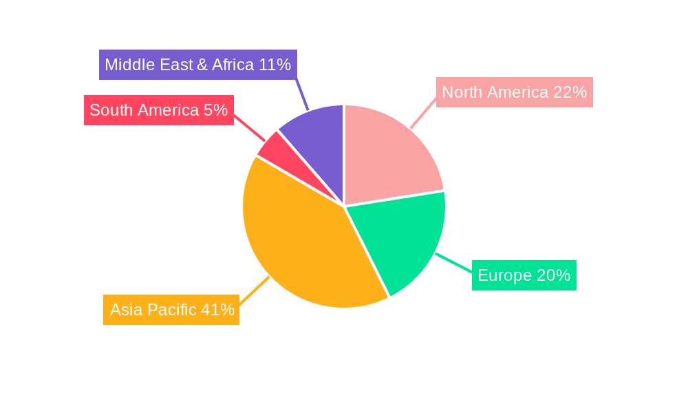 Liquid Photosensitive Solder Resist Ink Market Share by Region - Global Geographic Distribution