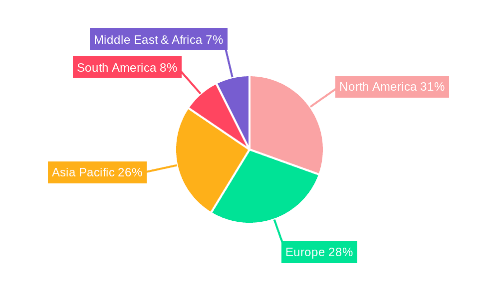Lutein and Lutein Esters Market Share by Region - Global Geographic Distribution