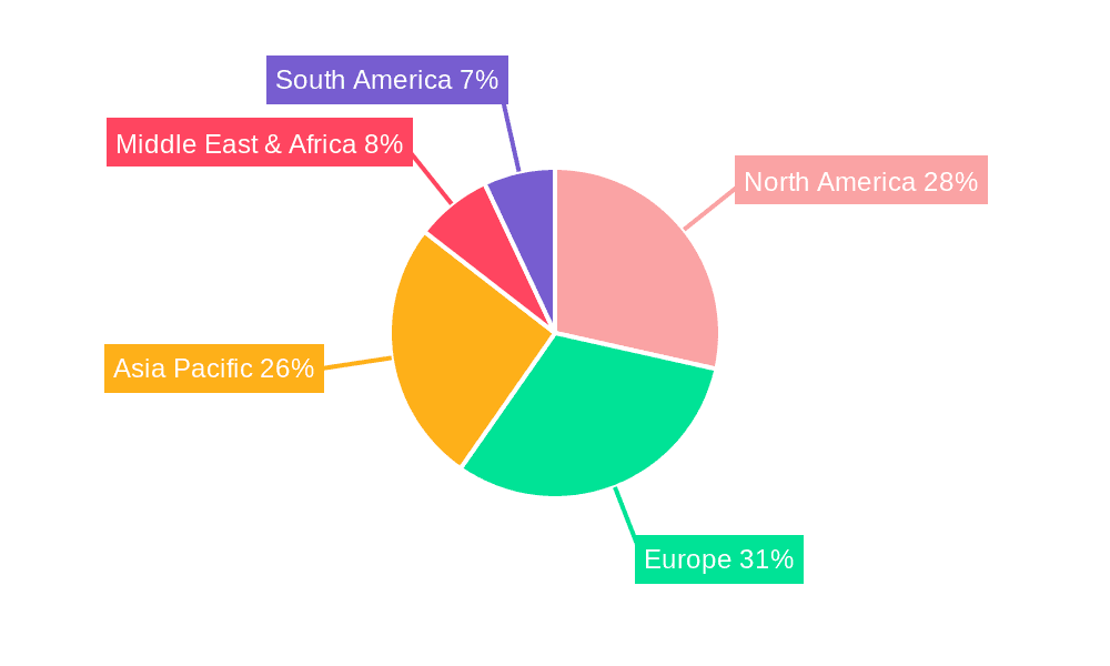 MS Polymer Hybrid Adhesives & Sealants Market Share by Region - Global Geographic Distribution