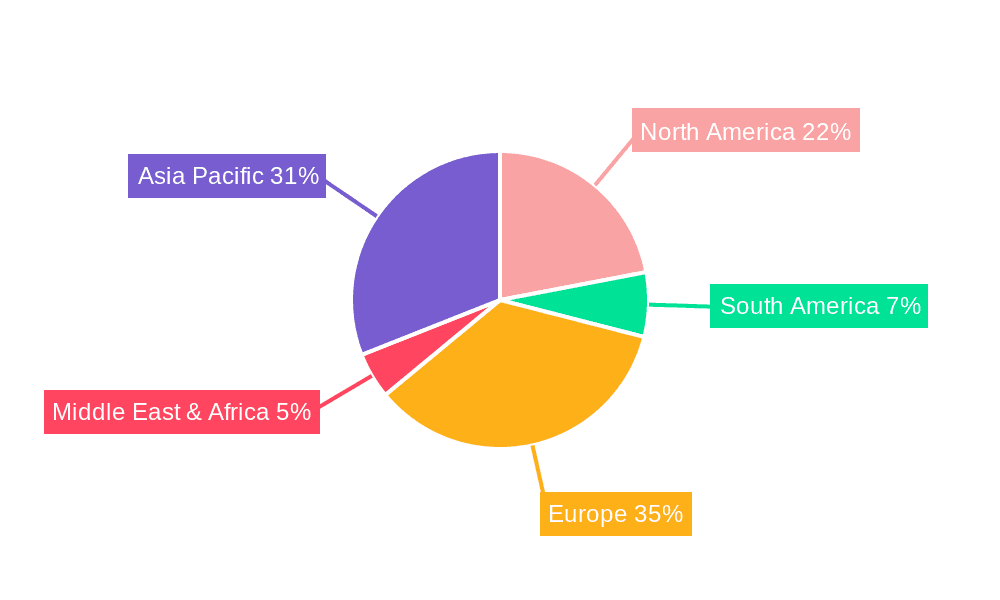 Main Traction Inverters for Electric Vehicle Market Share by Region - Global Geographic Distribution