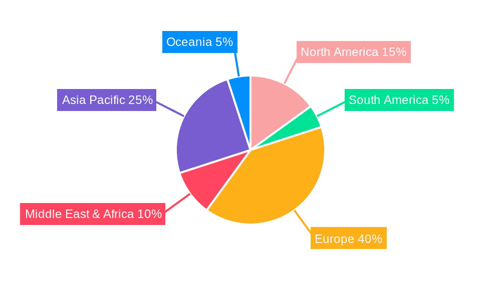 Marine Trenching Services Market Share by Region - Global Geographic Distribution