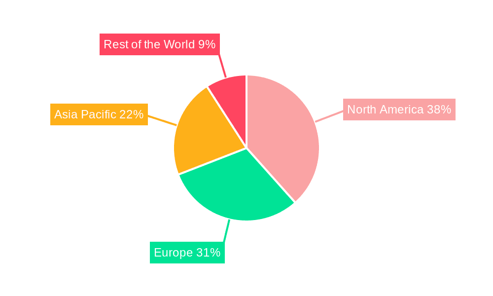 Medical Lighting Technologies Market Market Share by Region - Global Geographic Distribution