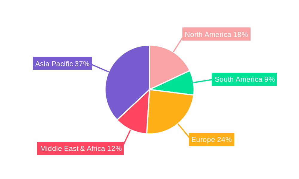 Metallurgical Alloy Core Wire Market Share by Region - Global Geographic Distribution