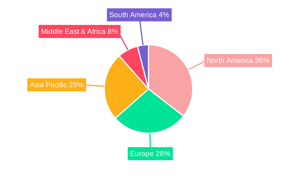 Mobile Application Design and Development Service Market Share by Region - Global Geographic Distribution