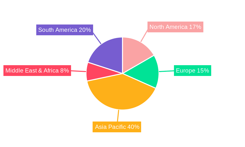 Modified C5 Hydrocarbon Resin Market Share by Region - Global Geographic Distribution