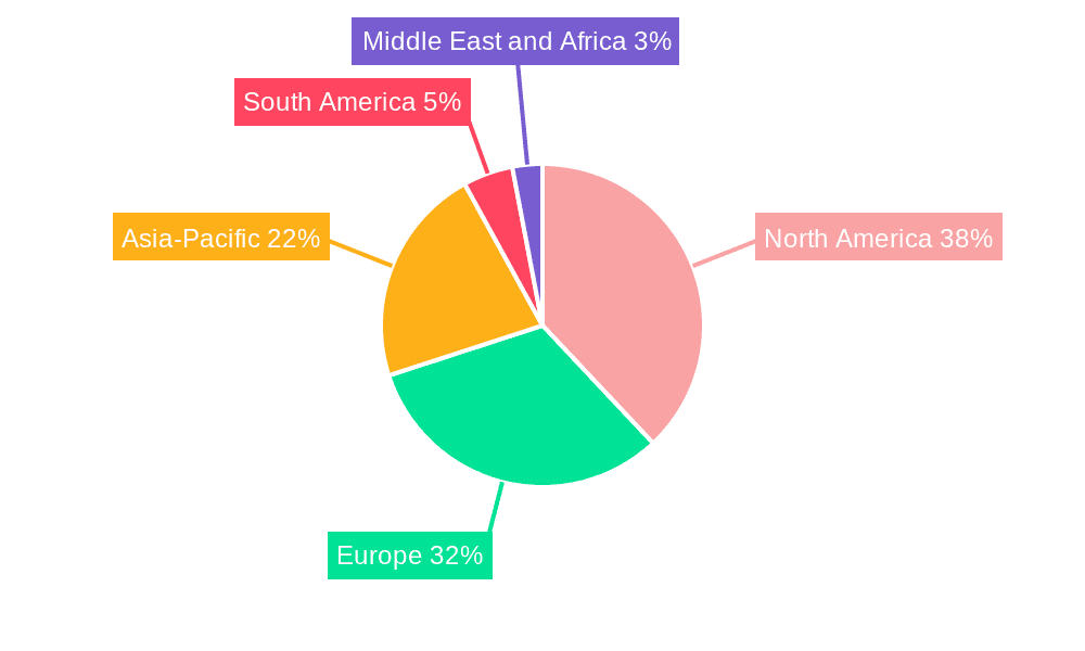 Natural Refrigerants Market Market Share by Region - Global Geographic Distribution