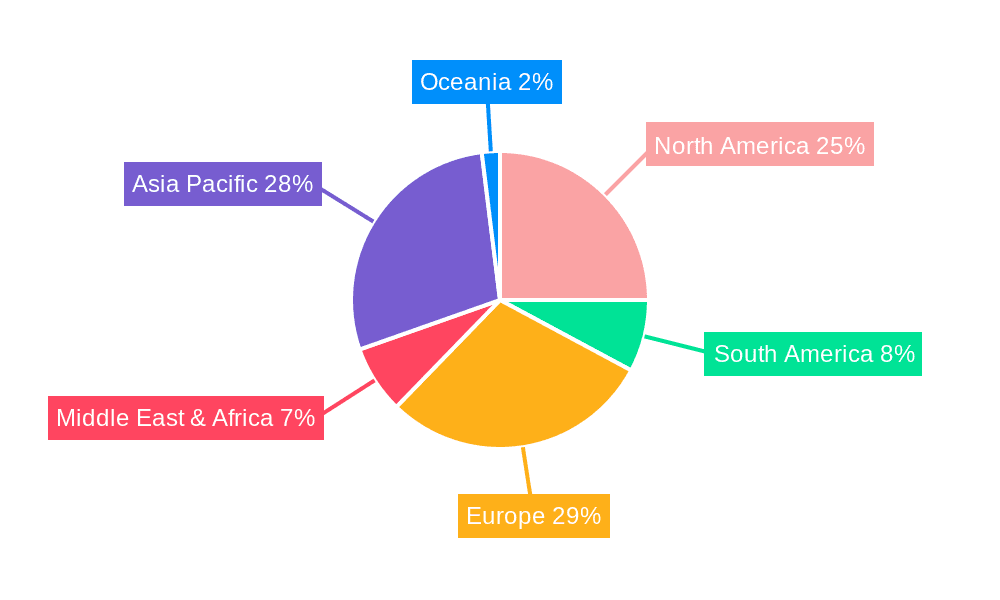 Natural Skincare Market Share by Region - Global Geographic Distribution