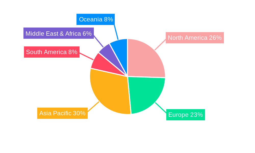 Nonstick Coating Cookware Market Share by Region - Global Geographic Distribution