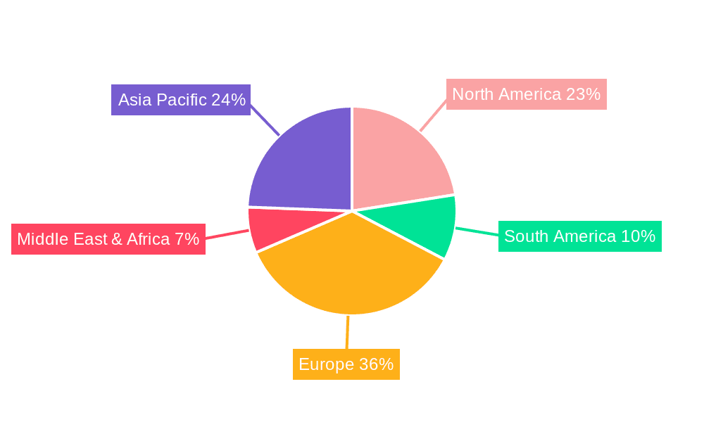 Normal Sparkling Wine Market Share by Region - Global Geographic Distribution
