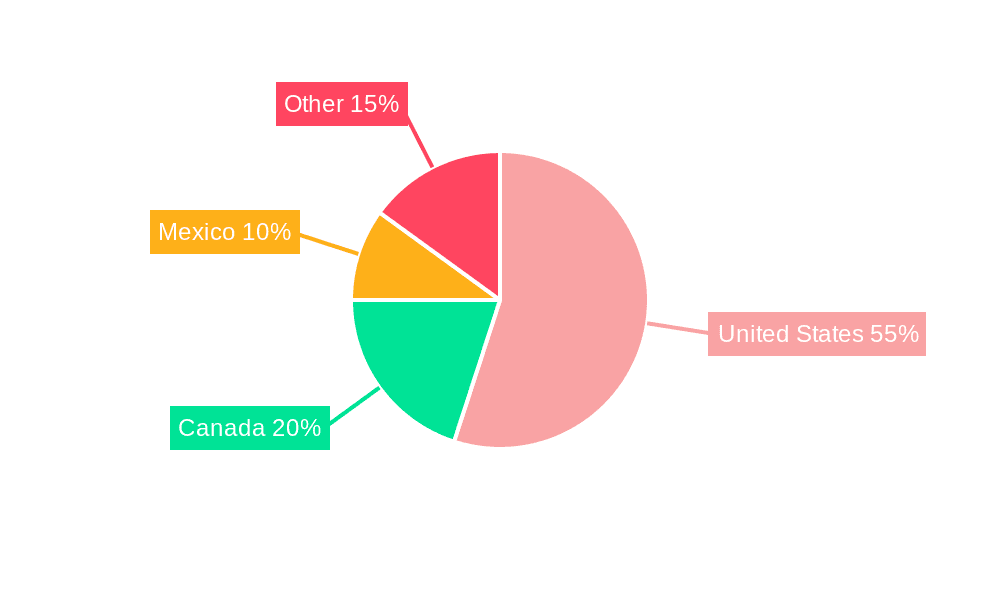 North America Lithium-ion Battery Recycling Market Market Share by Region - Global Geographic Distribution